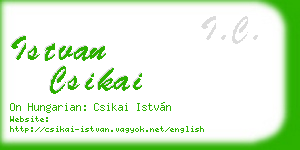 istvan csikai business card